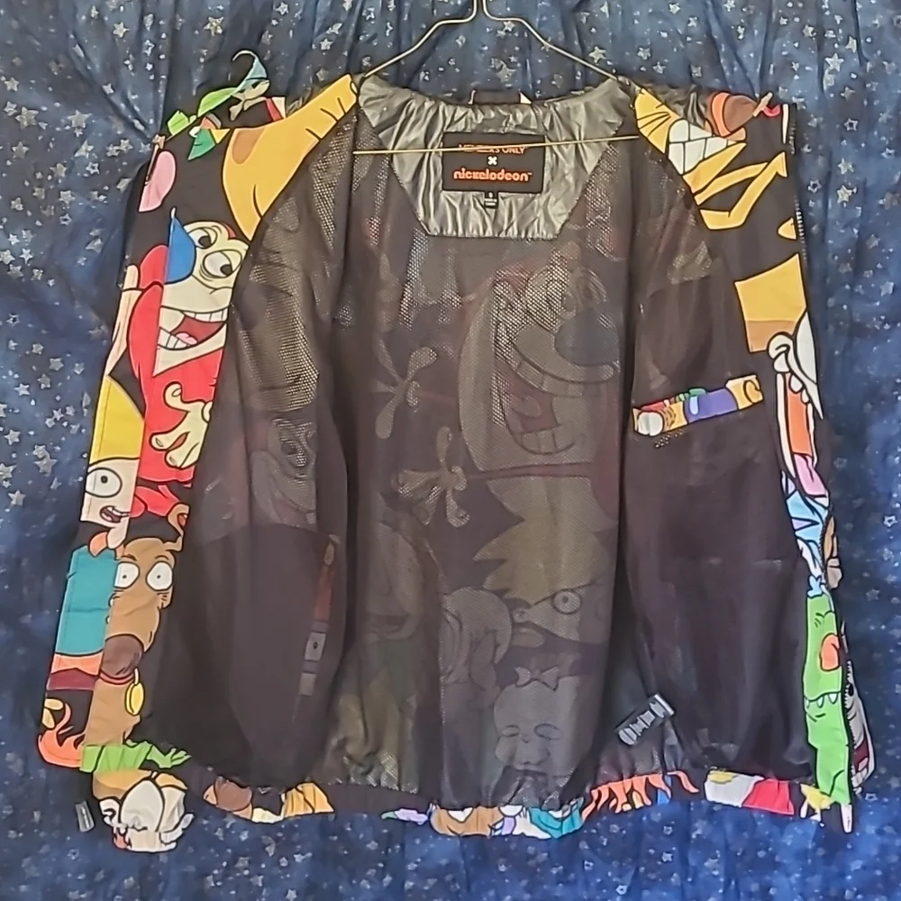 Members Only x Nickelodeon [+ Dolls Kill] Unisex 90s Cartoons Windbreaker Jacket - Picture 13 of 17